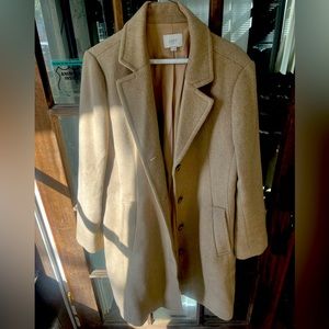 Loft light tan pea coat in large